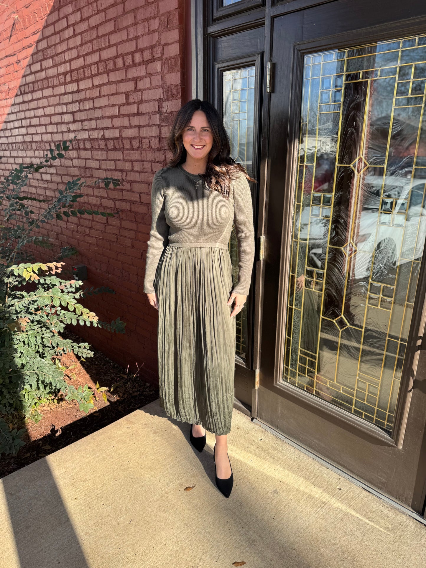 Dark Olive Martini Dress