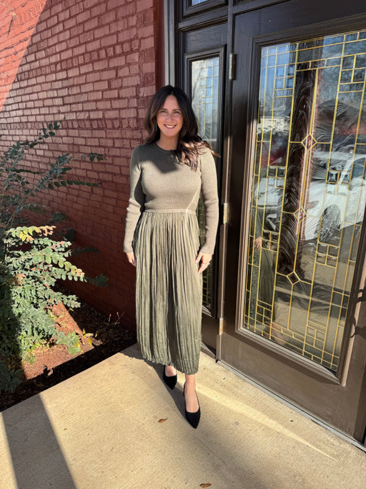 Dark Olive Martini Dress