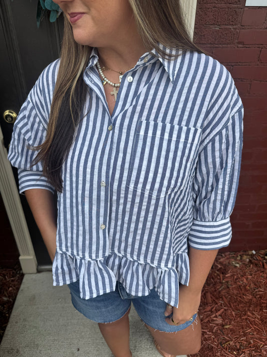 Taylor Cotton Striped Top