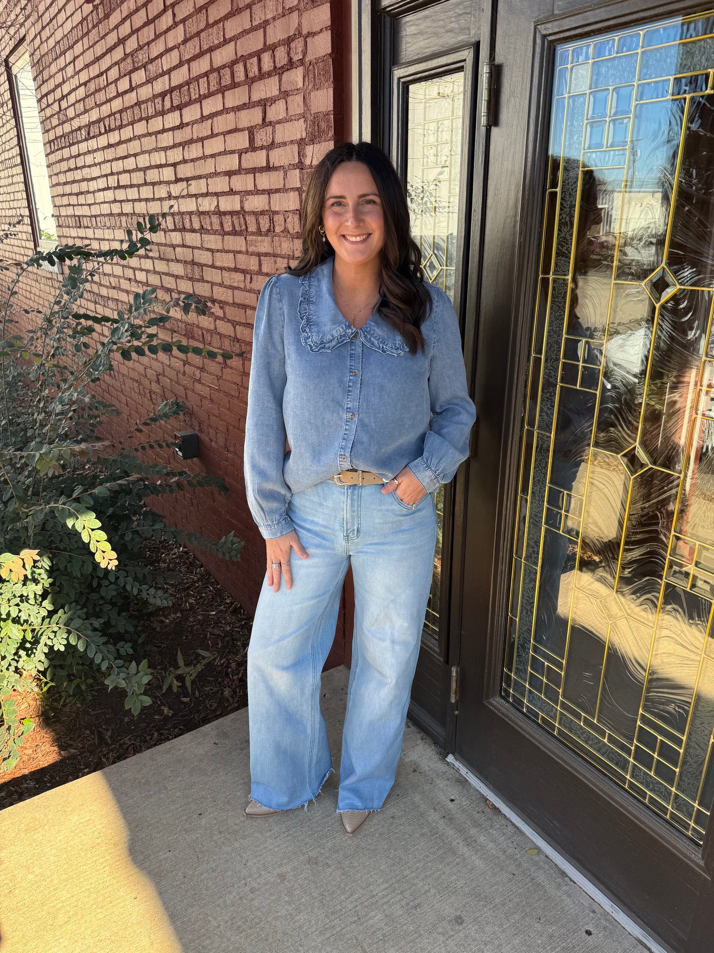 Tinsley Denim Tencel Top