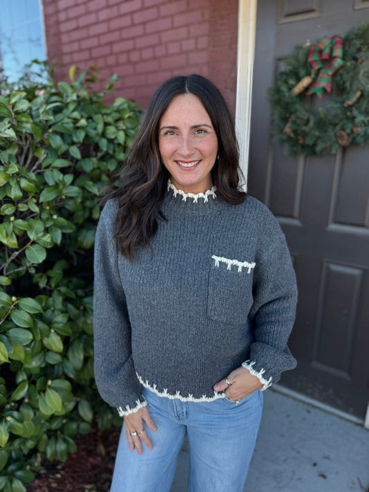 Blanket Stitch Sweater