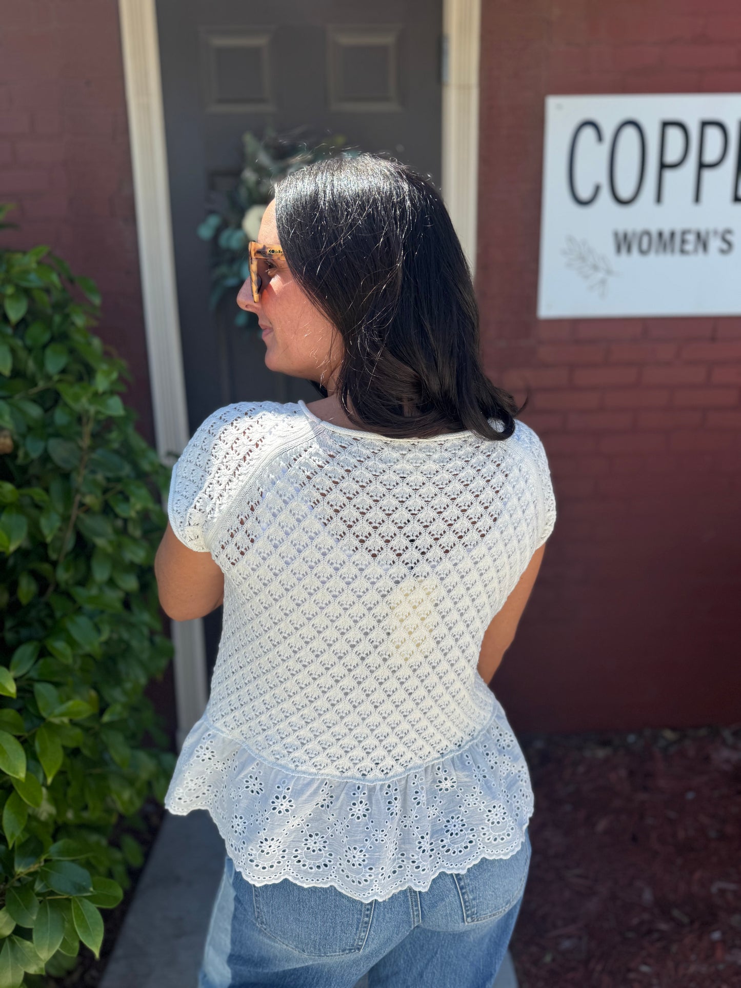 Eyelet Crochet Top