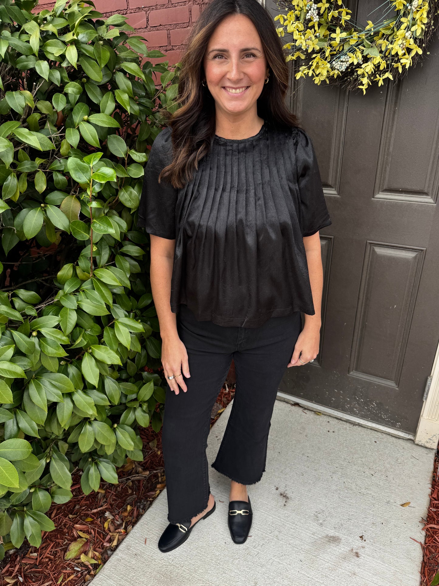 Priscilla Pleated Top
