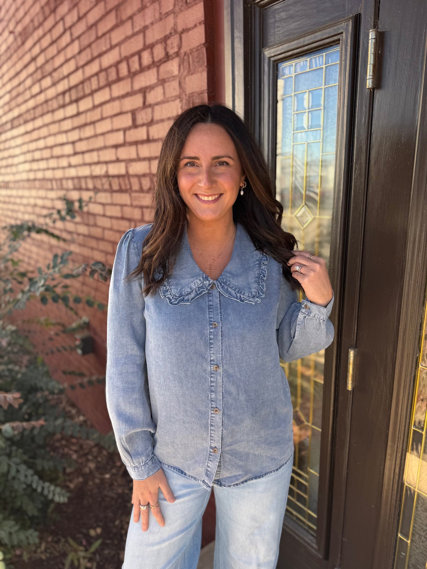 Tinsley Denim Tencel Top