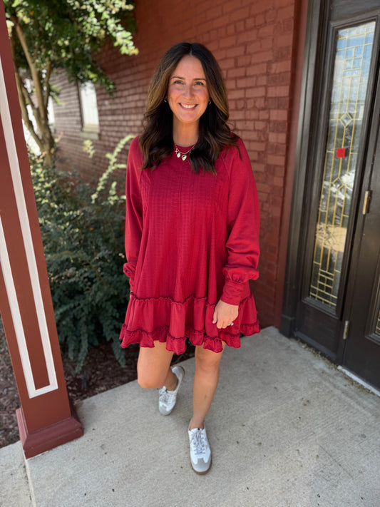 Crimson Raglan Mini