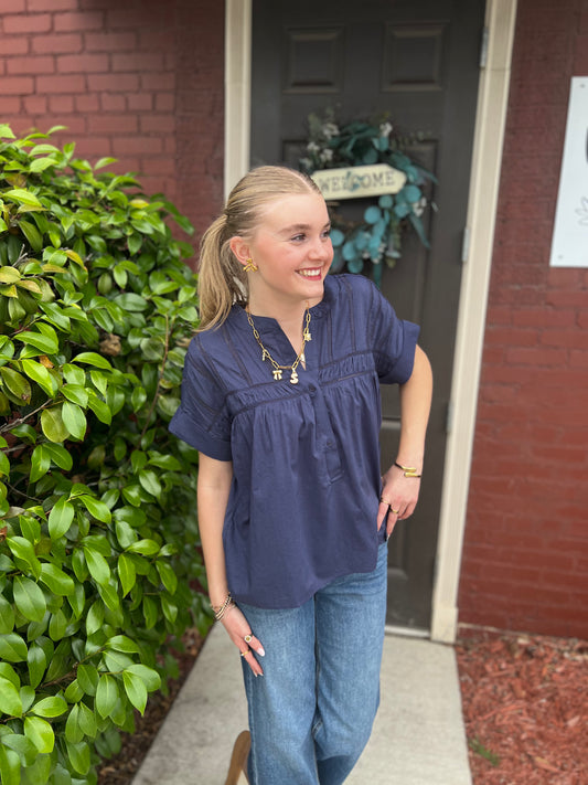 Eyelet laced Dolman