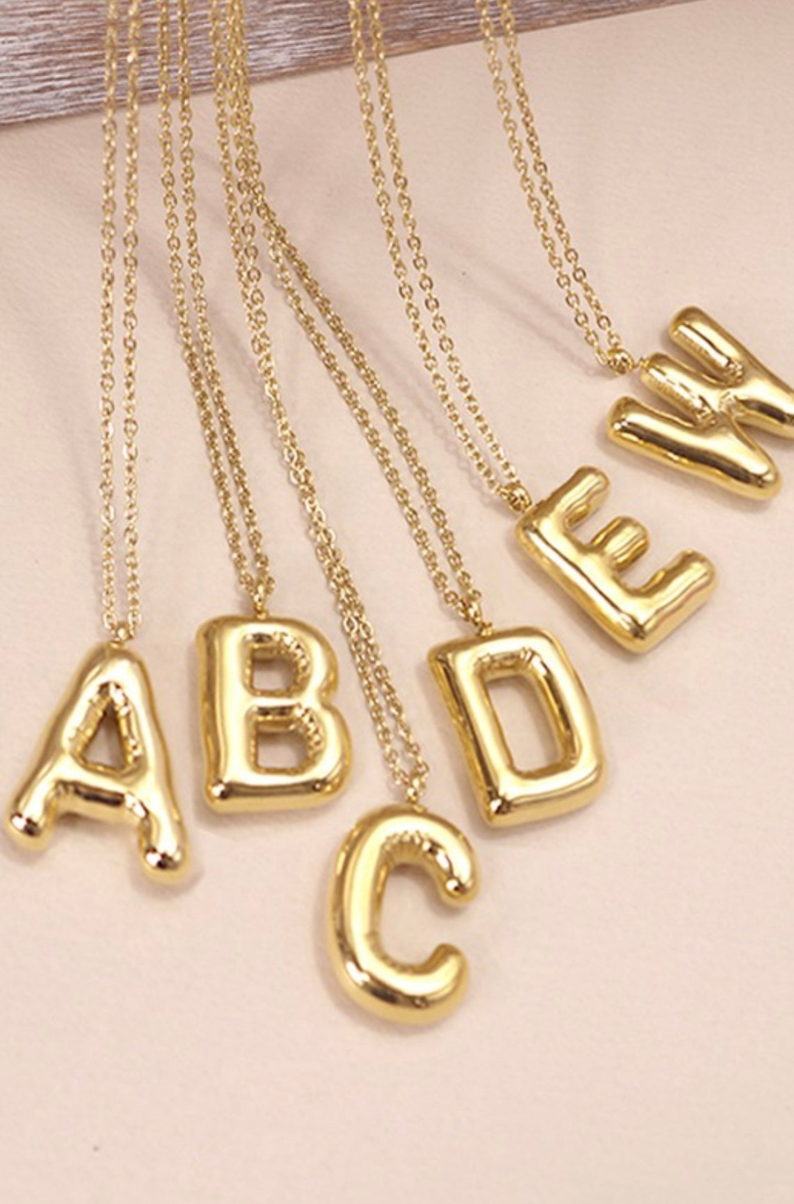 Bubble Balloon Letter Necklace