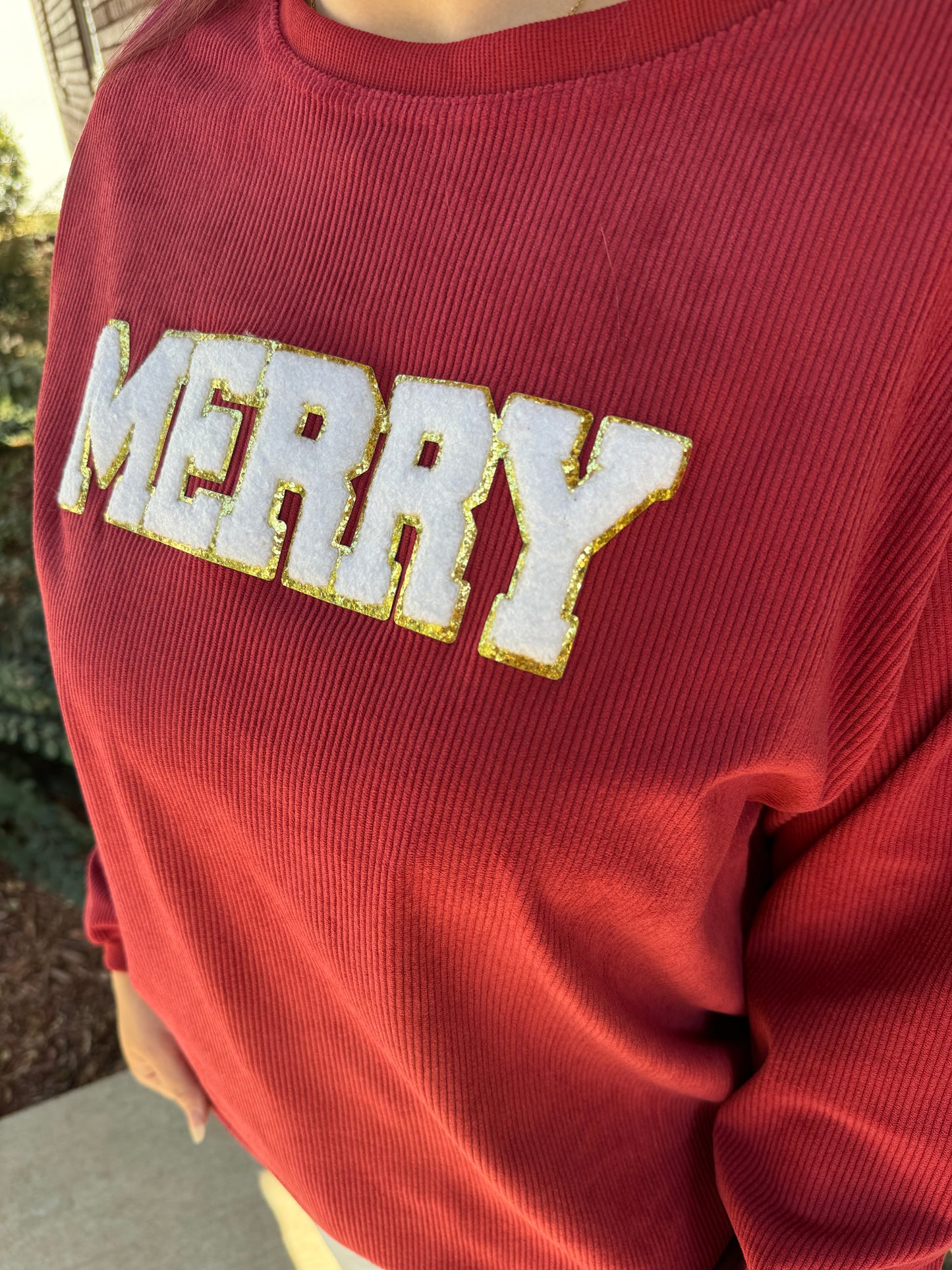 Corded Merry Sweatshirt