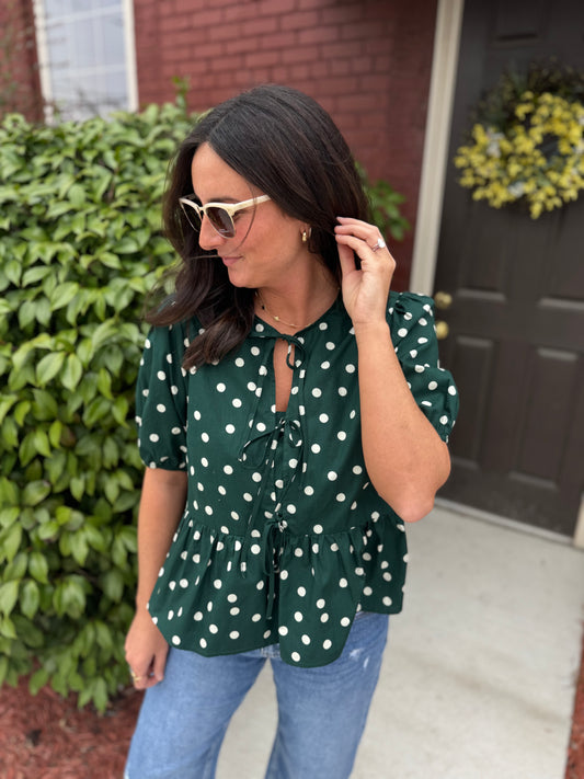 Clover Polka Dot Top