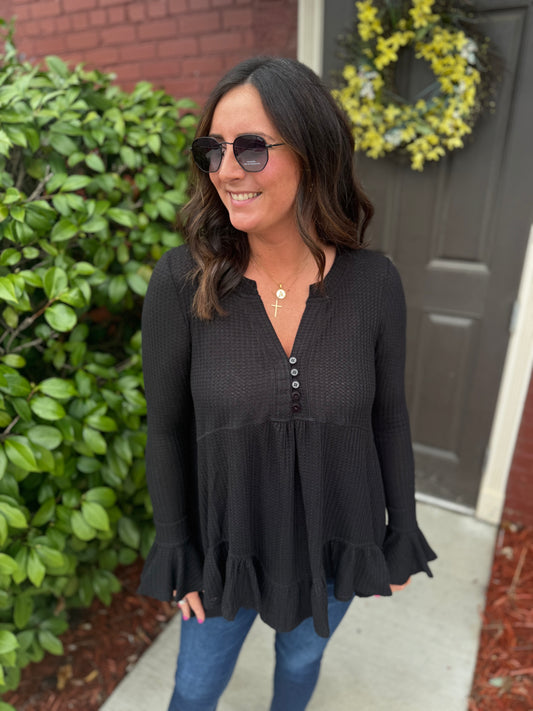 Savannah Waffle Flare Top