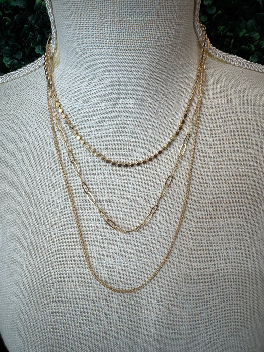 Layered Flat Circle Necklace