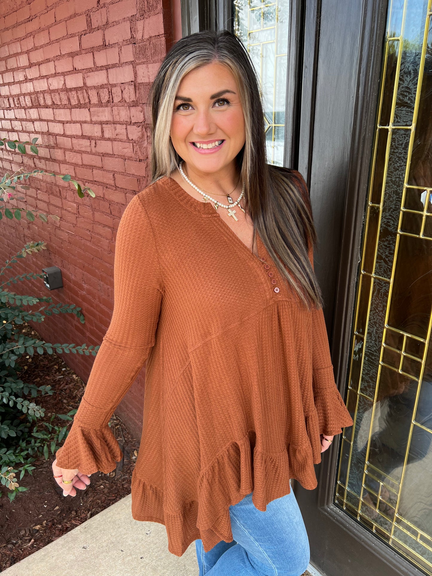 Savannah Waffle Flare Top