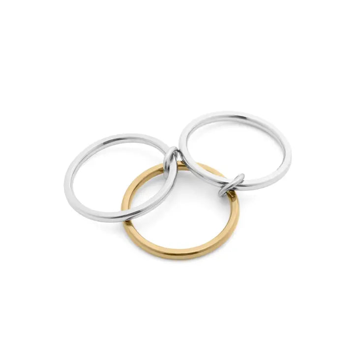 Triple Mixed Twined Ring