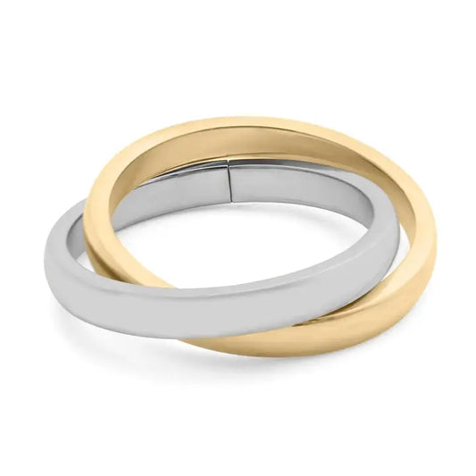 Intertwined Mixed Metal Ring