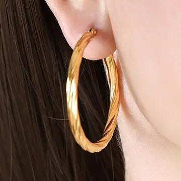 18K Stainless Steel Hoop