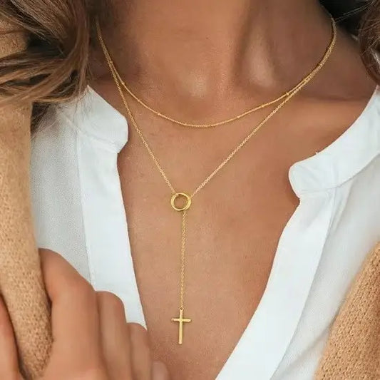 18K Stainless Free Y Necklace