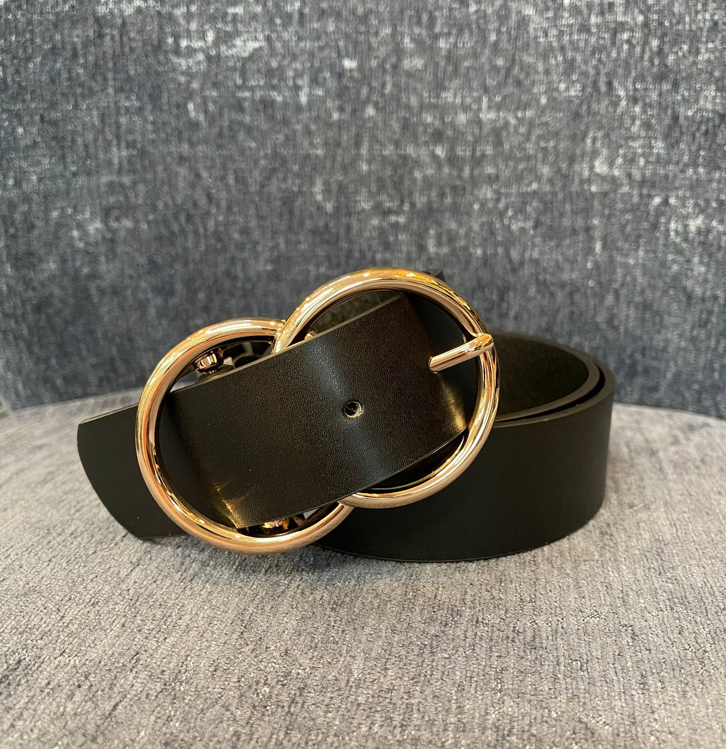 Double Circle Faux Leather Belt